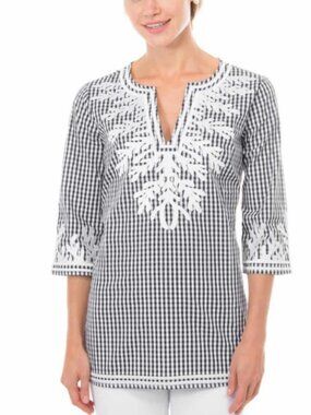 Gretchen Scott Cotton Gingham Tunic The Reef Boho Festival Resort Beach Preppy
